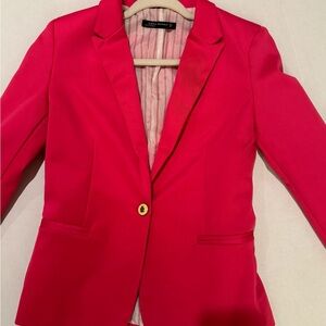 Zara Pink Tailored Blazer with Notched Lapels